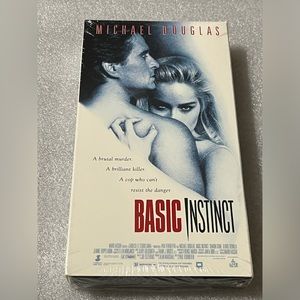 New Vintage BASIC INSTINCT VHS TAPE SHARON STONE MICHAEL DOUGLAS